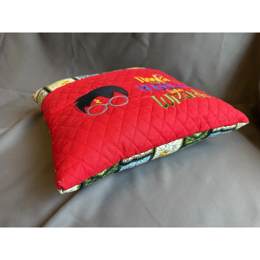 Harry Potter Embroidered Books Turn Muggles into Wizards Pocket Throw Pillow 14